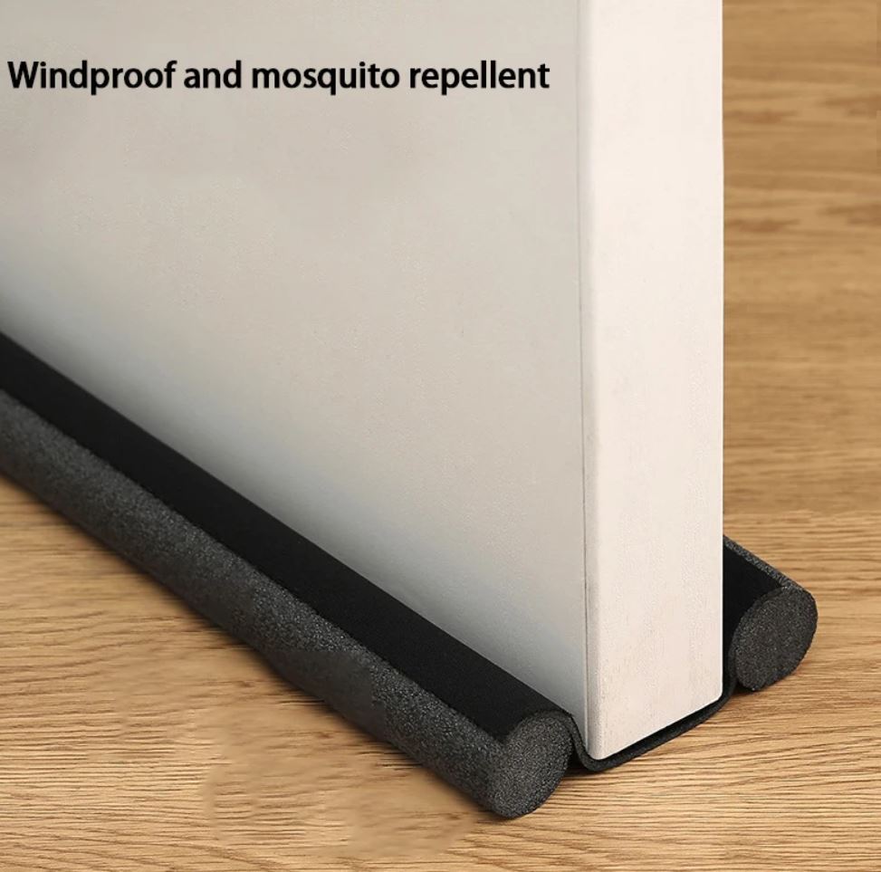 Dedicated Door Bottom Sealing Strip Under Door Draft Stopper Wind Noise Acustic Foam Blocker Insects Door Stopper Holder