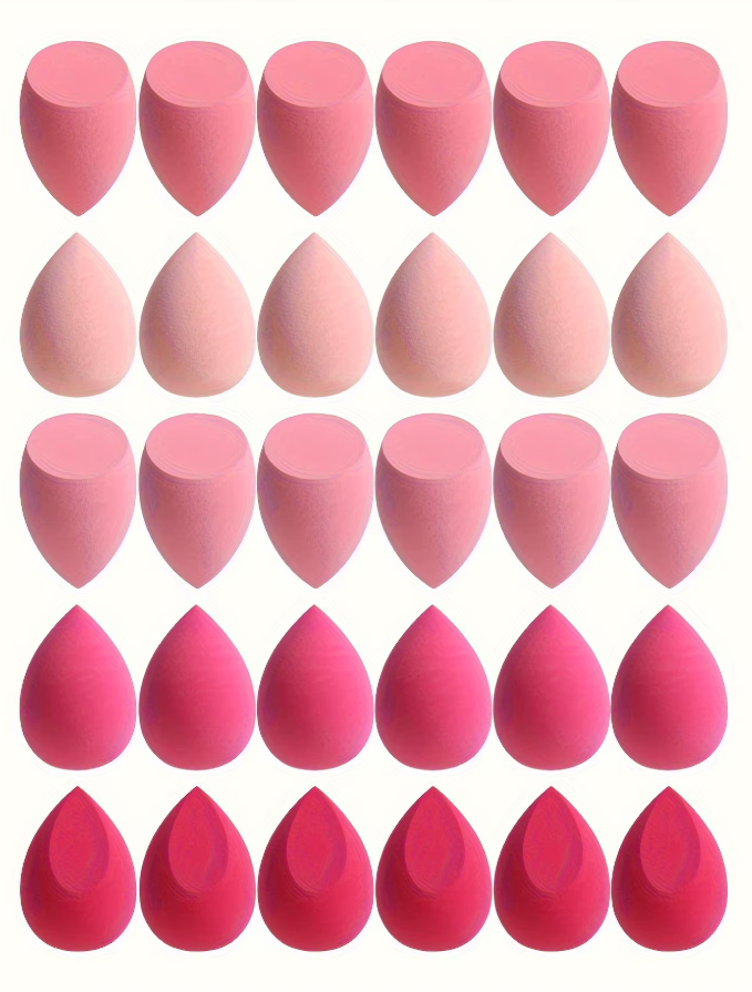 Medium Size Beauty Sponge 6/12 Pieces, Random Color and Shape, Foundation Mixing Beauty Sponge, Liquid, Cream and Powde