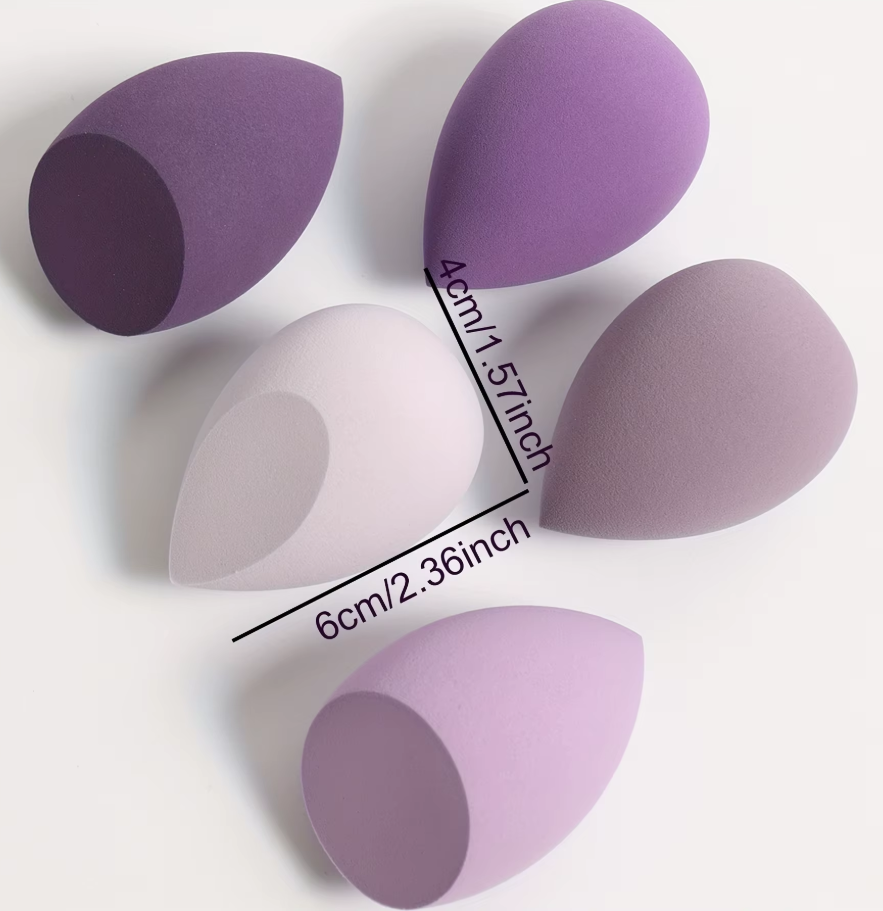 Medium Size Beauty Sponge 6/12 Pieces, Random Color and Shape, Foundation Mixing Beauty Sponge, Liquid, Cream and Powde