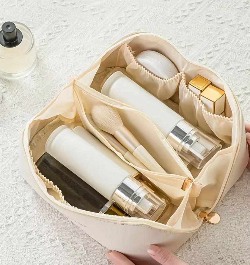 Large Travel Cosmetic Bag for Women Leather Makeup Organizer Female Toiletry Kit Bags Make Up Case Storage Pouch Luxury Lady Box